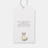 Boo Happy Halloween Ghost Cat Gift Labels Cadeaulabel (Achterkant)