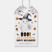 Boo Happy Halloween Ghost Gift Labels Cadeaulabel (Voorkant)