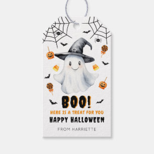 Boo Happy Halloween Ghost Gift Labels Cadeaulabel