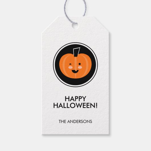 Boo. Happy Halloween Gift Label Cadeaulabel (Voorkant)