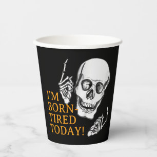 Boo Happy Halloween Grappige Skull grappen Papieren Bekers