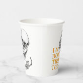 Boo Happy Halloween Grappige Skull grappen Papieren Bekers (Rechts)