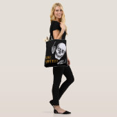 Boo Happy Halloween Grappige Skull grappen Tote Bag (Op model)