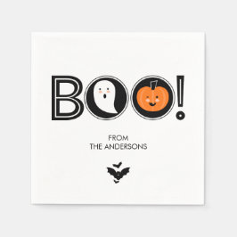 Boo. Happy Halloween Paper Napkin Servet