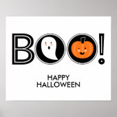 Boo. Happy Halloween Poster (Voorkant)