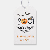 BOO Happy Halloween Pumpkin behandelt Gift labels