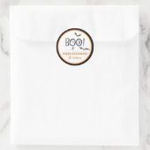 BOO Happy Halloween Treat Ronde Sticker (Tas)