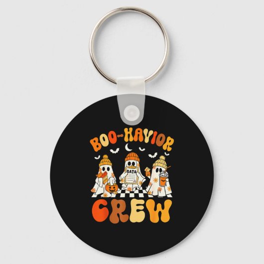 Boo-havior Crew Behavior Yst Halloween Aba Sleutelhanger (Voorkant)