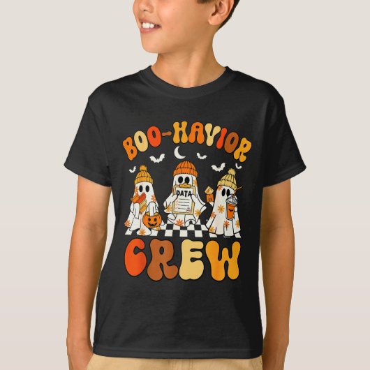 Boo-havior Crew Behavior Yst Halloween Aba  T-shirt (Voorkant)