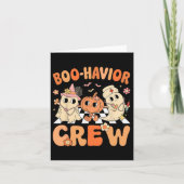 Boo Havior Crew Schattige Halloween Therapeut Ghos Kaart (Voorkant)