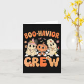 Boo Havior Crew Schattige Halloween Therapeut Ghos Kaart (Gele Bloem)