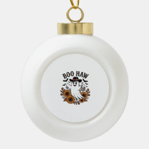 Boo Haw Cowboy Geest Zonnebloemen Vleermuizen Hall Keramische Bal Ornament