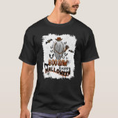 Boo Haw Happy Halloween Ghost slaat Westerne stijl T-shirt (Voorkant)