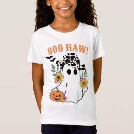 Boo Haw herfst Halloween westerne cowboy geest T-shirt