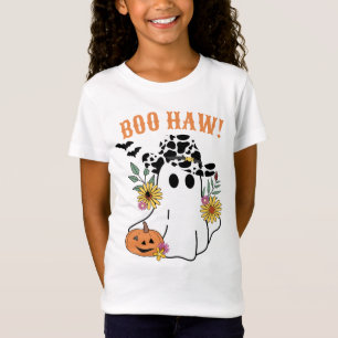 Boo Haw herfst Halloween westerne cowboy geest T-shirt
