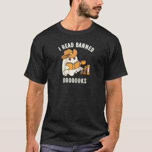 Boo Haw Ik las verboden boeken Western Cowboy Ghos T-shirt