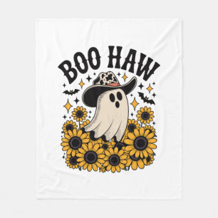Boo Haw Koe Ghost Western Halloween Fleece Deken