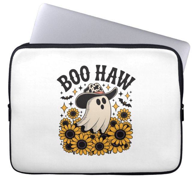 Boo Haw Koe Ghost Western Halloween Laptop Sleeve (Voorkant)