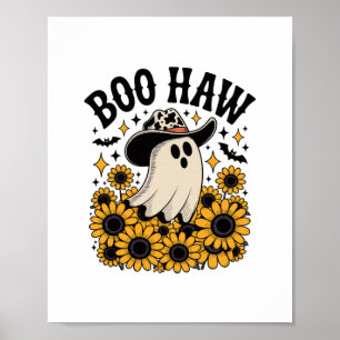 Boo Haw Koe Ghost Western Halloween Poster