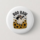 Boo Haw Koe Ghost Western Halloween Ronde Button 5,7 Cm (Voorkant)