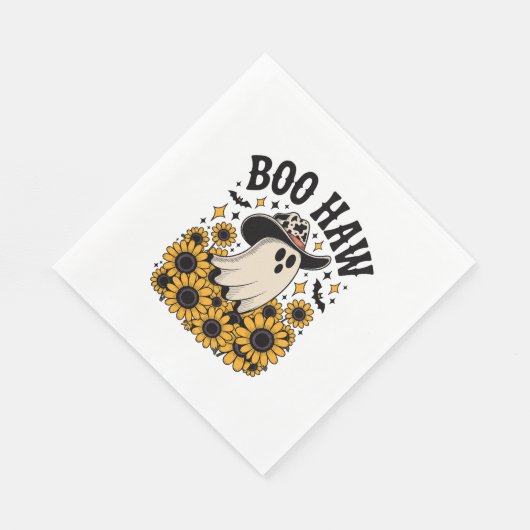 Boo Haw Koe Ghost Western Halloween Servet (Hoek)