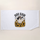 Boo Haw Koe Ghost Western Halloween Strandlaken (Voorkant)