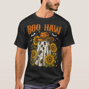 Boo Haw Koe Spot Ghost Pattern Western Halloween T-shirt