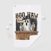 Boo Haw Retro Western Halloween Golfhanddoek (Insitu)