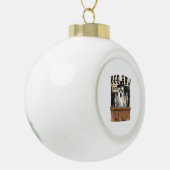 Boo Haw Retro Western Halloween Keramische Bal Ornament (Links)