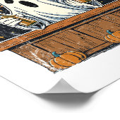 Boo Haw Retro Western Halloween Poster (Hoek)