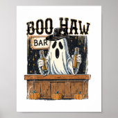 Boo Haw Retro Western Halloween Poster (Voorkant)