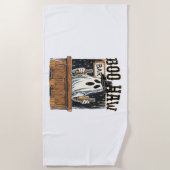 Boo Haw Retro Western Halloween Strandlaken (Voorkant)