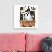 Boo Haw Retro Westerse Halloween Canvas Afdruk (Insitu (Woonkamer))