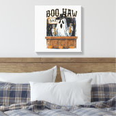 Boo Haw Retro Westerse Halloween Canvas Afdruk (Insitu (Slaapkamer))
