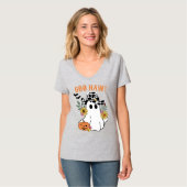 Boo Haw western Halloween boho cowboy geest T-shirt (Voorkant volledig)