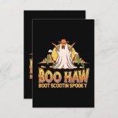 Boo Haw Western Halloween Ghost Funny Schattige Bedankkaart (Voorkant / Achterkant)