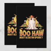 Boo Haw Western Halloween  Ghost Funny Schattige Kaart (Voorkant / Achterkant)