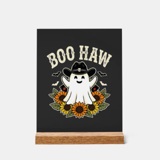 Boo Haw Westers Halloween Geest Ontwerp Acryl Bord