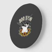 Boo Haw Westers Halloween Geest Ontwerp Grote Klok (Hoek)