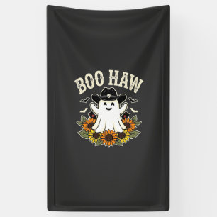 Boo Haw Westers Halloween Geest Ontwerp Spandoek