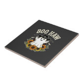 Boo Haw Westers Halloween Geest Ontwerp Tegeltje (Zijkant)