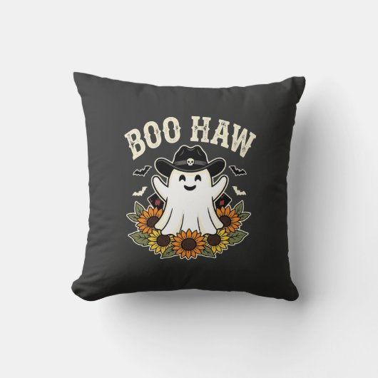 Boo Haw Westers Halloween Spoken Ontwerp Kussen (Voorkant)