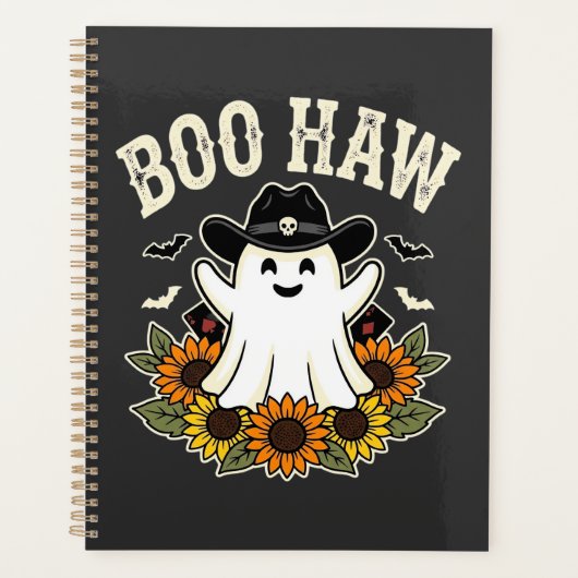Boo Haw Westers Halloween Spokenhuis Ontwerp Planner (Voorkant)