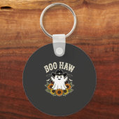 Boo Haw Westers Halloween-spookontwerp Sleutelhanger (Voorkant)