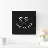 Boo Heart Wall Clock Vierkante Klok (Huis)