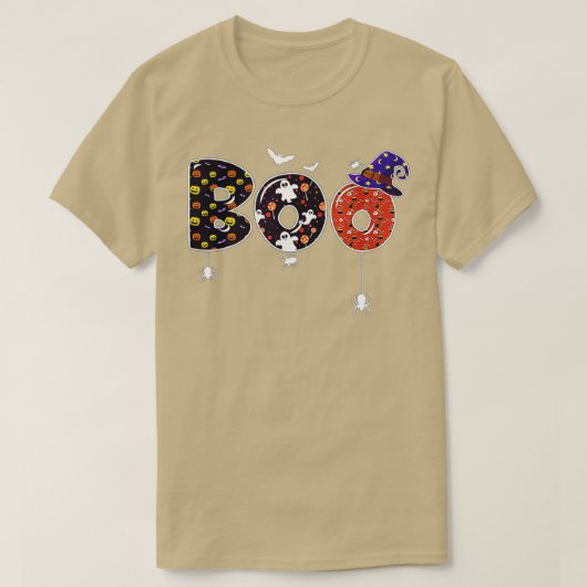 Boo-heks Pet met spinnen en vleermuizen Ghost Hhal T-shirt (Design voorkant)