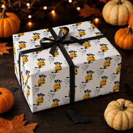 Boo Heks, Vleermuizen & Volle Maan Halloween Inpak Cadeaupapier
