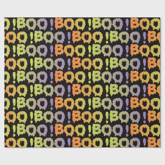Boo Het is Halloween Cadeaupapier (Vlak)