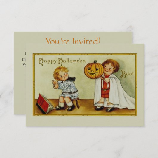 Boo. Het is Halloween  Kaart (Voorkant / Achterkant)