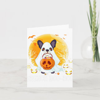 Boo Hond Frans Bulldog Boo Halloween Fun Kaart